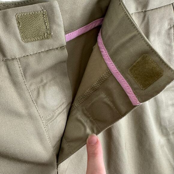 Lands' End NWT Tan Bermuda Magna Ready High Rise Uniform Shorts Size 14 - Picture 4 of 7